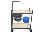 One Drawer Stainless Steel Medical Trolley Treatment Cart Hospital Equipment (ALS-SS006)